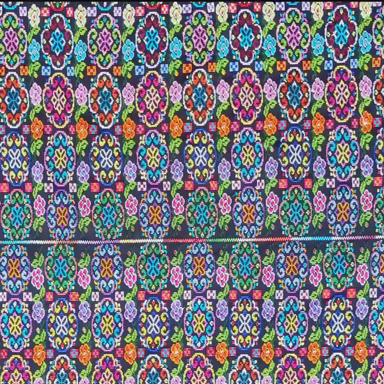 Unique Guatemala Handmade WEAVED Cotton multicolor ZUNIL Corte -Fabric per yard-