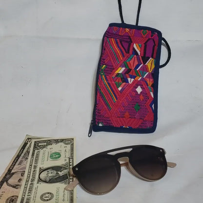 Guatemalan Upcycled Huipil CASE for SUNGLASSES purse