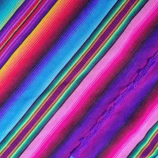 Rainbow Multicolor SARAPE Blanket Throw -King Size-