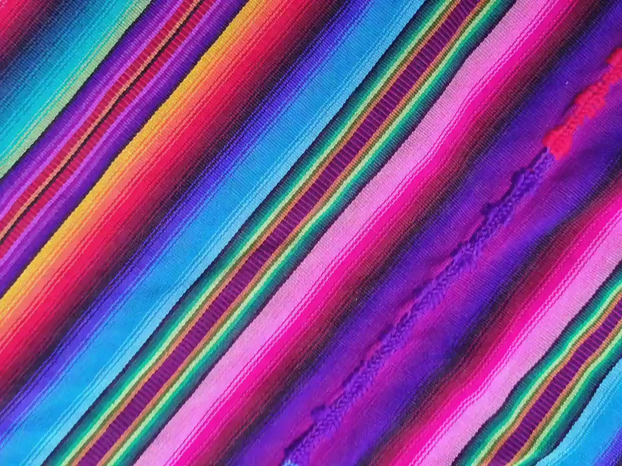 Rainbow Multicolor SARAPE Blanket Throw -King Size-