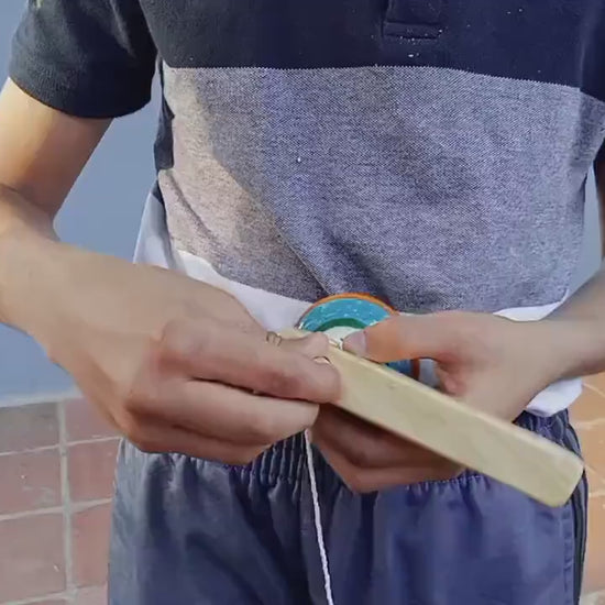 Guatemalan Spinning Wooden Top Toy: Handcrafted Kids' Gift