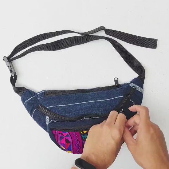 Guatemalan Weaved TODOS SANTOS Multipocket Fanny Pack