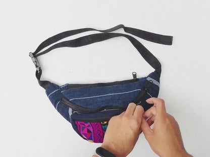 Guatemalan Weaved TODOS SANTOS Multipocket Fanny Pack