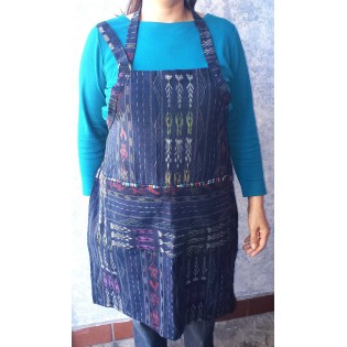 Guatemalan Indigo Nahuala cotton apron