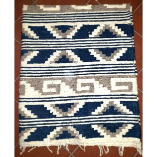 Handwoven Guatemalan wool rug poncho made in Momostenango