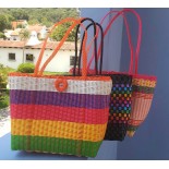 Woven Guatemalan Plastic market Bag - Recycled plastic basket