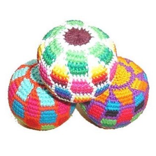 Crocheted cotton Hacky sacks juggling balls soccer Guatemala antistress