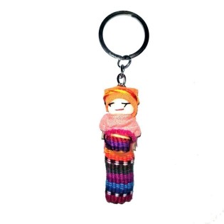 Guatemala Worry Doll key ring, key chain