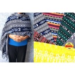 Guatemalan ikat cotton throw / Shawl / Wrap